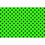 Polka Dots - Black on Neon Green Collage 12  x 18 