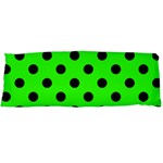 Polka Dots - Black on Neon Green Body Pillow Case (Dakimakura) (One Side)