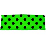 Polka Dots - Black on Neon Green Body Pillow Case Dakimakura (Two Sides)