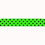 Polka Dots - Black on Neon Green Small Bar Mat