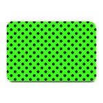 Polka Dots - Black on Neon Green Plate Mat