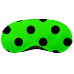 Polka Dots - Black on Neon Green Sleeping Mask