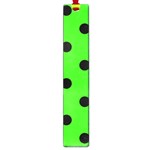 Polka Dots - Black on Neon Green Large Book Mark