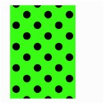 Polka Dots - Black on Neon Green Large Garden Flag (Two Sides)