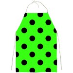 Polka Dots - Black on Neon Green Full Print Apron