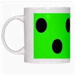 Polka Dots - Black on Neon Green Black Mug