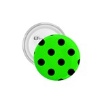 Polka Dots - Black on Neon Green 1.75  Button