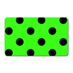 Polka Dots - Black on Neon Green Magnet (Rectangular)