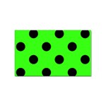 Polka Dots - Black on Neon Green Sticker Rectangular (10 pack)