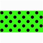 Polka Dots - Black on Neon Green 4  x 8  Photo Cards