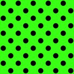 Polka Dots - Black on Neon Green ScrapBook Page 12  x 12 