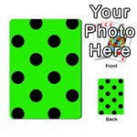 Polka Dots - Black on Neon Green Multi-purpose Cards (Rectangle)