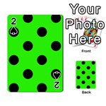 Polka Dots - Black on Neon Green Playing Cards 54 Designs