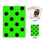 Polka Dots - Black on Neon Green Playing Cards Single Design