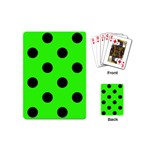 Polka Dots - Black on Neon Green Playing Cards (Mini)