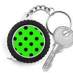 Polka Dots - Black on Neon Green Measuring Tape