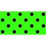 Polka Dots - Black on Neon Green YOU ARE INVITED 3D Greeting Card (8x4)