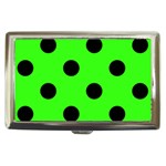 Polka Dots - Black on Neon Green Cigarette Money Case