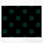 Polka Dots - Deep Green on Black Jigsaw Puzzle (Rectangular)