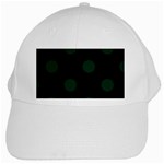 Polka Dots - Deep Green on Black Black Cap