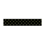 Polka Dots - Army Green on Black Flano Scarf (Mini)