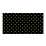 Polka Dots - Army Green on Black Satin Wrap