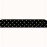 Polka Dots - Army Green on Black Small Bar Mat