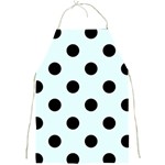 Polka Dots - Black on Bubbles Cyan Full Print Apron