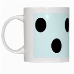 Polka Dots - Black on Bubbles Cyan Black Mug