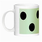 Polka Dots - Black on Bubbles Cyan Night Luminous Mug