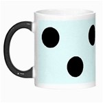 Polka Dots - Black on Bubbles Cyan Morph Mug