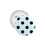 Polka Dots - Black on Bubbles Cyan 1.75  Button