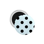 Polka Dots - Black on Bubbles Cyan 1.75  Magnet