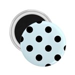 Polka Dots - Black on Bubbles Cyan 2.25  Magnet