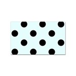 Polka Dots - Black on Bubbles Cyan Sticker (Rectangular)