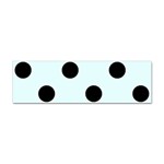 Polka Dots - Black on Bubbles Cyan Sticker (Bumper)