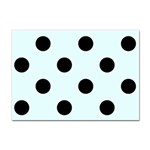 Polka Dots - Black on Bubbles Cyan Sticker A4 (10 pack)