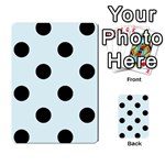 Polka Dots - Black on Bubbles Cyan Multi-purpose Cards (Rectangle)