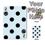 Polka Dots - Black on Bubbles Cyan Playing Cards 54 Designs