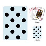 Polka Dots - Black on Bubbles Cyan Playing Cards Single Design