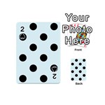 Polka Dots - Black on Bubbles Cyan Playing Cards 54 (Mini)