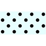 Polka Dots - Black on Bubbles Cyan YOU ARE INVITED 3D Greeting Card (8x4)