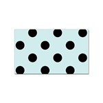 Polka Dots - Black on Light Cyan Sticker (Rectangular)