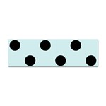 Polka Dots - Black on Light Cyan Sticker Bumper (10 pack)