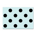 Polka Dots - Black on Light Cyan Sticker A4 (10 pack)