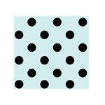 Polka Dots - Black on Light Cyan Greeting Card 5  x 7 