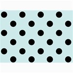 Polka Dots - Black on Light Cyan 5  x 7  Photo Cards