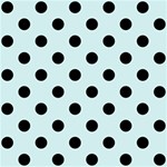 Polka Dots - Black on Light Cyan ScrapBook Page 12  x 12 