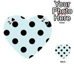 Polka Dots - Black on Light Cyan Playing Cards 54 (Heart)