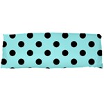 Polka Dots - Black on Celeste Cyan Body Pillow Case Dakimakura (Two Sides)